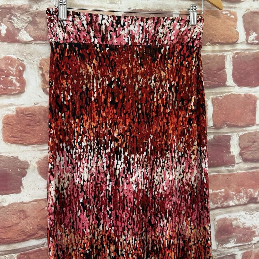 Liz Claiborne Skirt Womens Small Multicolor Abstract Stretchy Career Casual Midi - Picture 3 of 9
